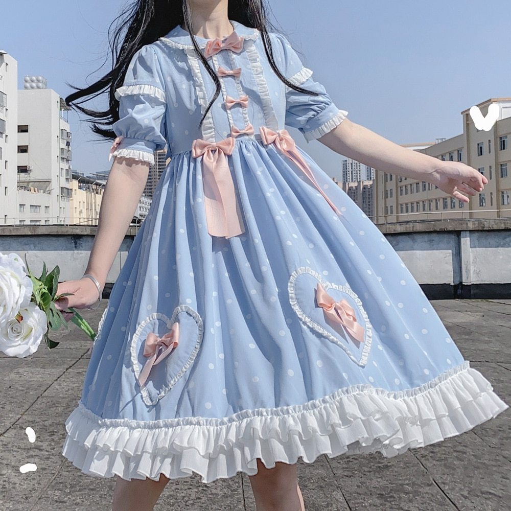 Summer sweet girl OP light Lolita everyday Lolita retro dress